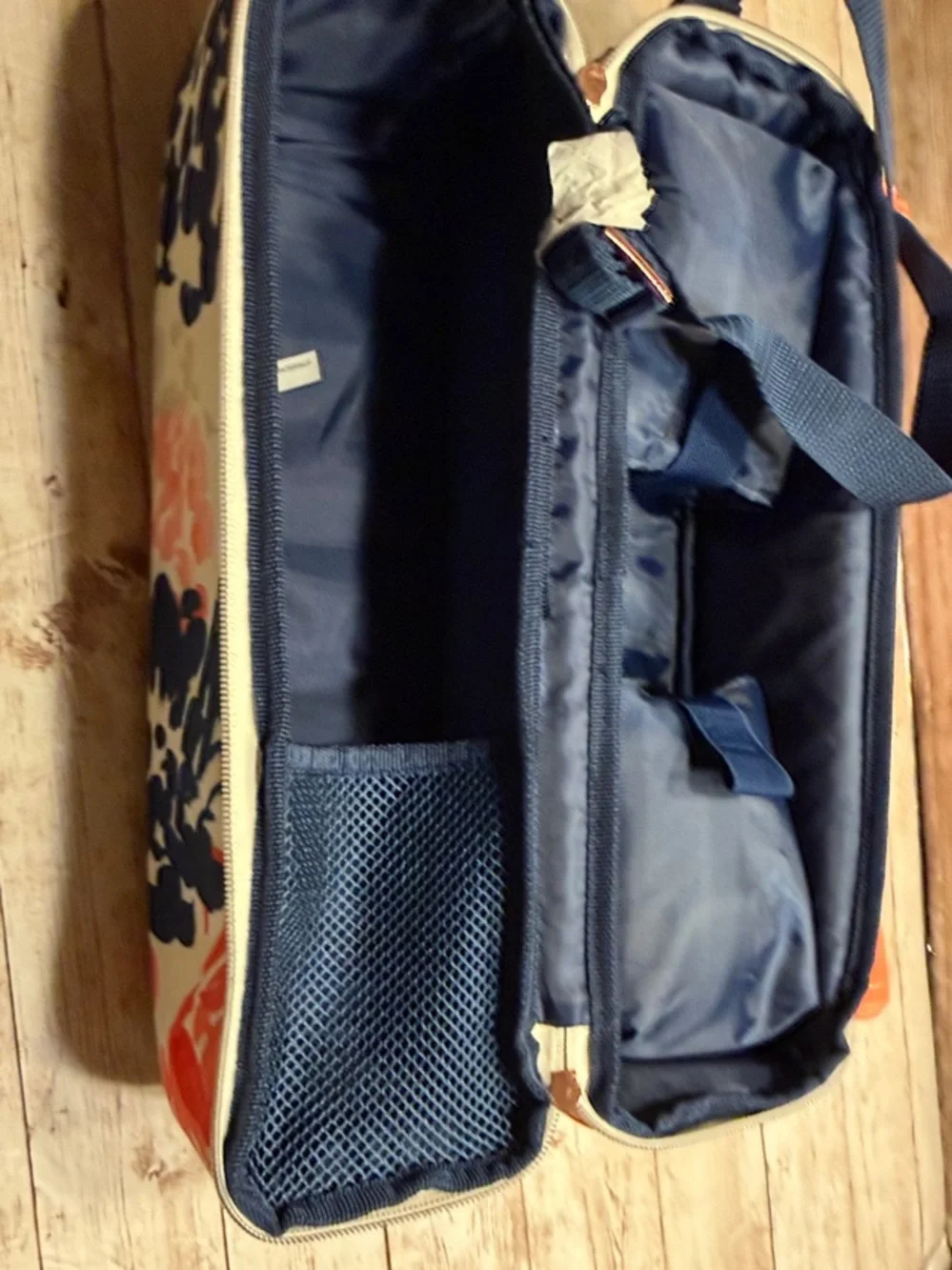 Happy Glamper Picnic Set with Floral Cooler, Glasses & Orange Napkins